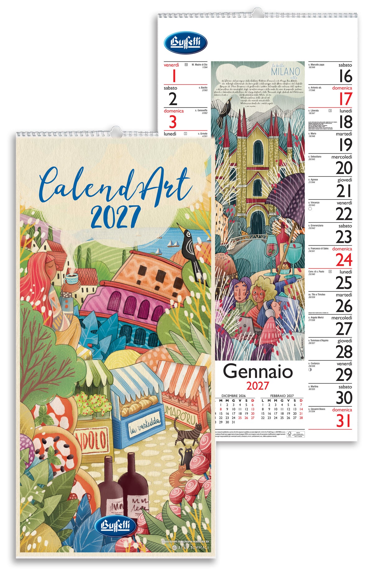 Calendario murale con scadenze fiscali