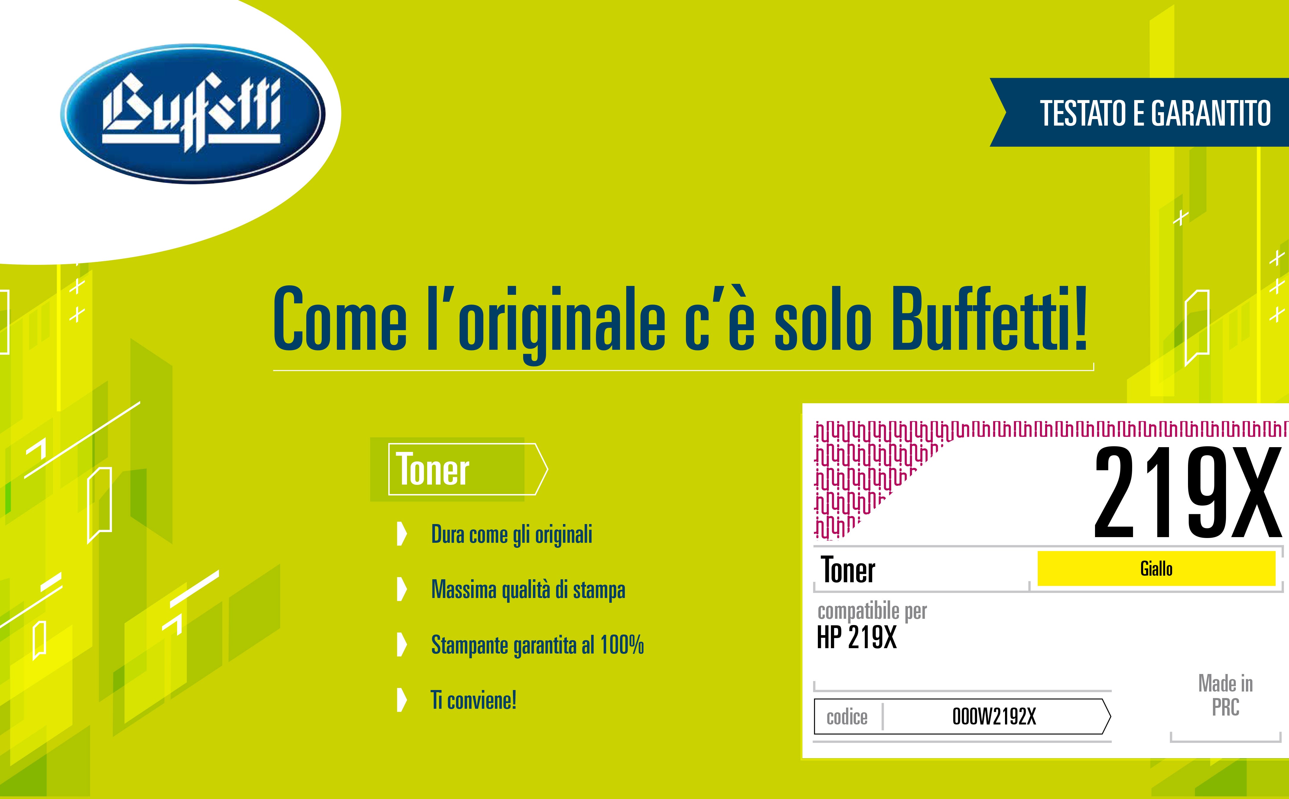 Toner HP - Compatibile 219X W2192X - Giallo - 2.500 pag