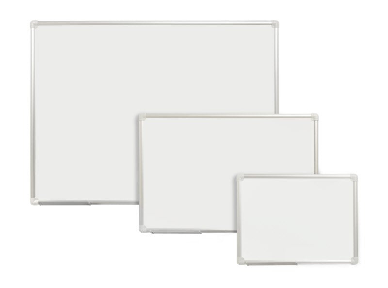 Lavagna magnetica bianca - cornice in alluminio - 60x90 cm
