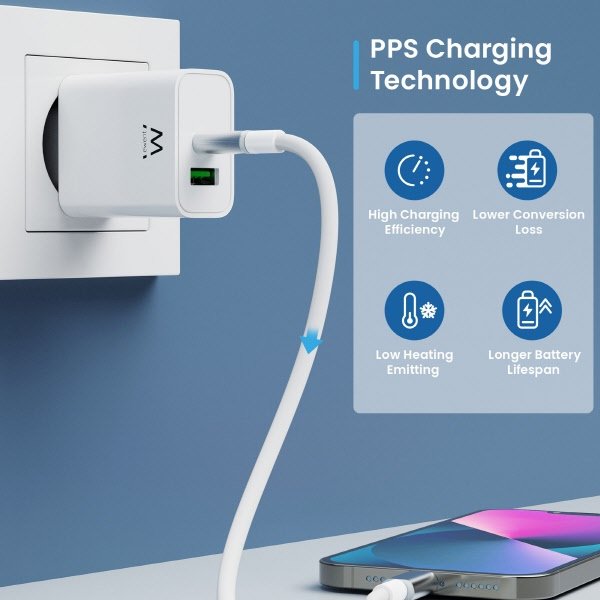 Caricatore universale - 45W - 1 USB-A + 1 USB-C