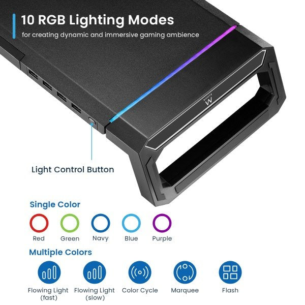 Supporto per monitori con illuminazione RGB