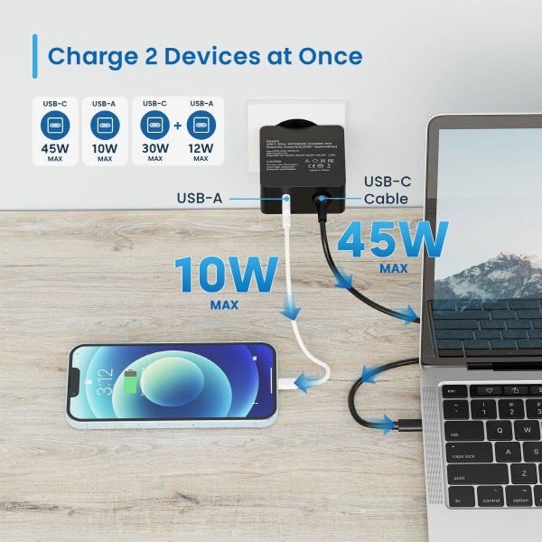 Caricabatterie per notebook - 45W