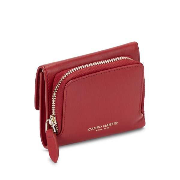 Portafoglio Meryem - rosso scarlatto - interno fucsia