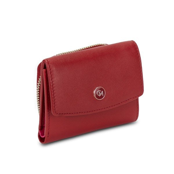 Portafoglio Meryem - rosso scarlatto - interno fucsia
