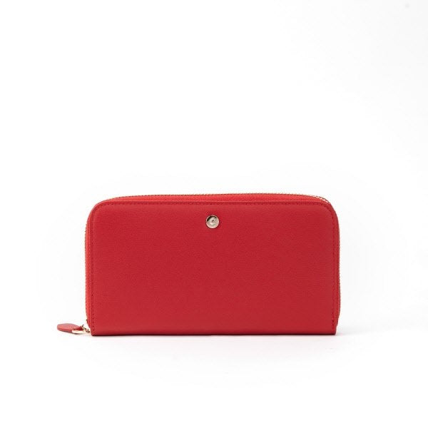 Portafoglio con zip Martha - rosso scarlatto
