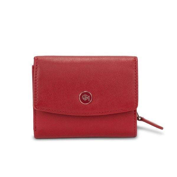 Portafoglio Meryem - rosso scarlatto - interno fucsia