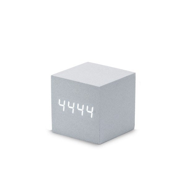 Sveglia led sound control 6,5X6,5 cm - argento