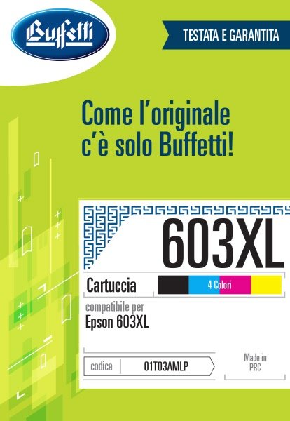 Epson Cartuccia ink jet - Compatibile 603XL T03A6- Quattro colori - 1.550 pag