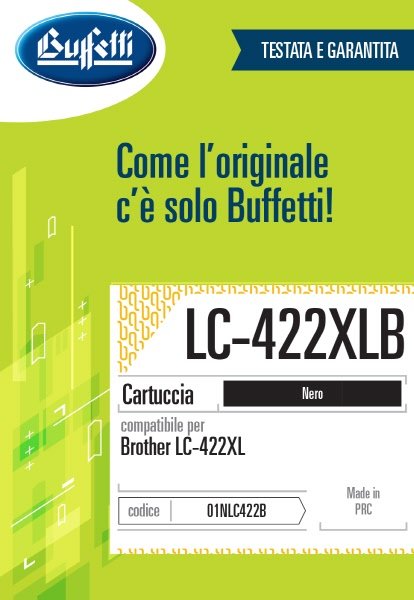 Brother Cartuccia ink jet - Compatibile LC-422XLB - Nero - 3.000 pag