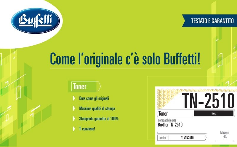 Brother Toner - Compatibile TN-2510 - Nero - 1.200 pag
