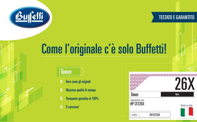 Toner HP - Compatibile Rigenerato 26X CF226X - Nero - 9.000 pag
