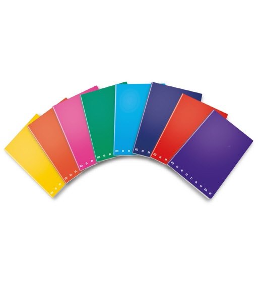 Maxiquaderni Monocromo Polipropilene - Rigatura 1R - Righe medie e superiori - 80 g - copertine assortite