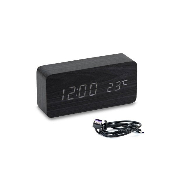 Sveglia led sound control 15X7X4 Cm - nero