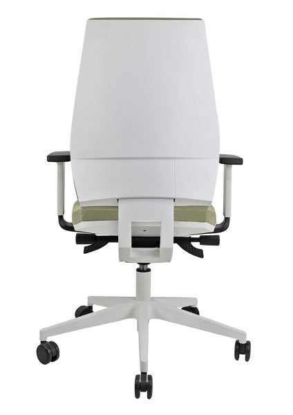 Sedia operativa Princess - struttura bianca rivest. tridimensionale grigio chiaro