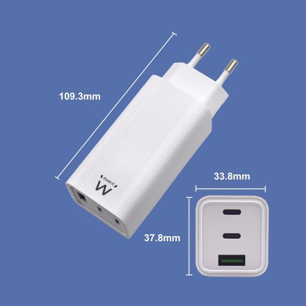 Caricatore universale - 65W - 1 USB-A + 2 USB-C