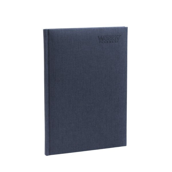 Agenda settimanale tascabile 12 mesi - 2027 - 21x29,7 cm - copertina similpelle - interno fisso - blu