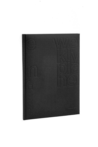 Agenda settimanale tavolo 12 mesi - 2026 - 17x24 cm - copertina sintetico - interno fisso - nero