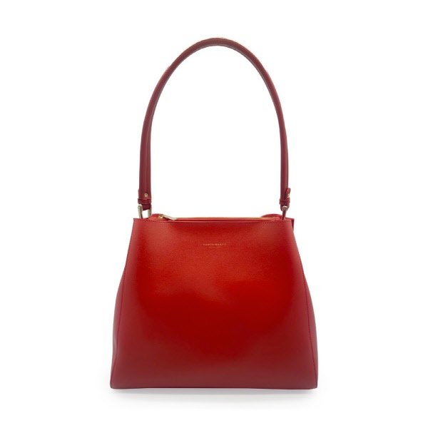 Borsa a spalla Miranda - rosso ciliegia