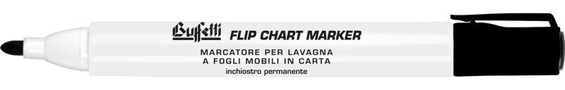 Marcatore per lavagne a fogli mobili- nero - Punta tonda - Tratto 1-3 mm