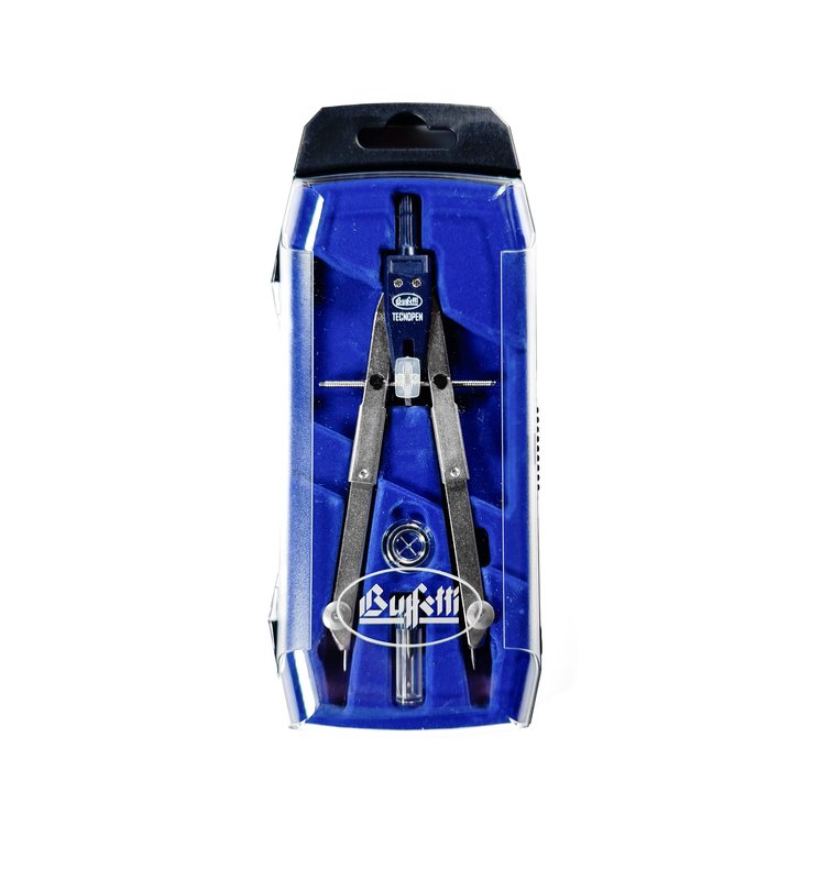 Compasso balaustrone fisso con levette - Diametro cerchio fino a 310 mm - aste in ottone nichelato