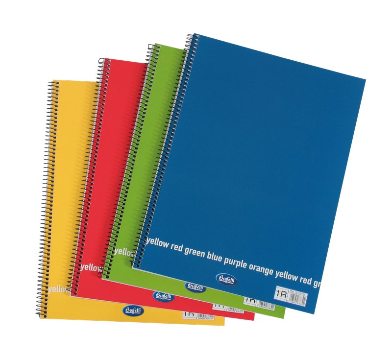 Blocco notes Happy Color - A4  - 1R - Righe - spirale - 60 fogli da 80 g
