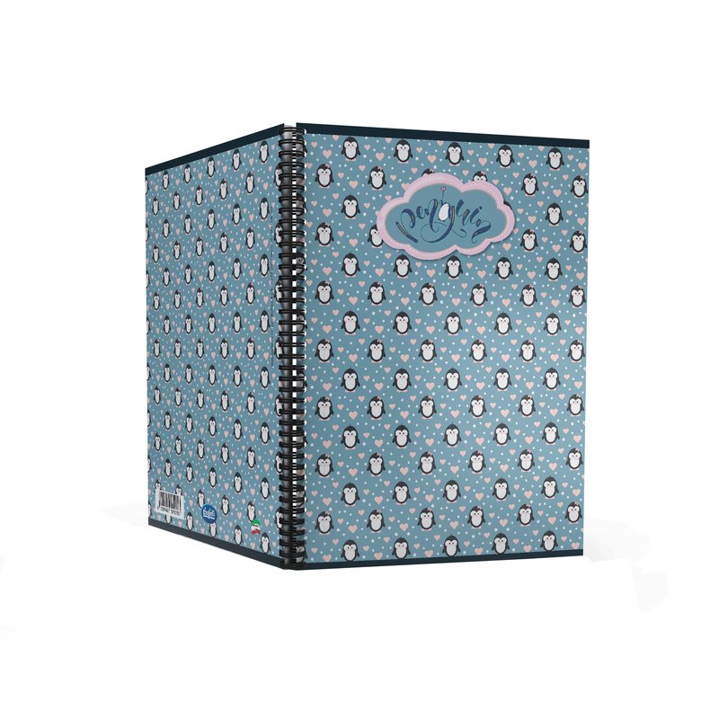 Quaderno Pattern con spirale - Rigatura 1R - Righe - 80 g - 8x12 cm - copertine assortite