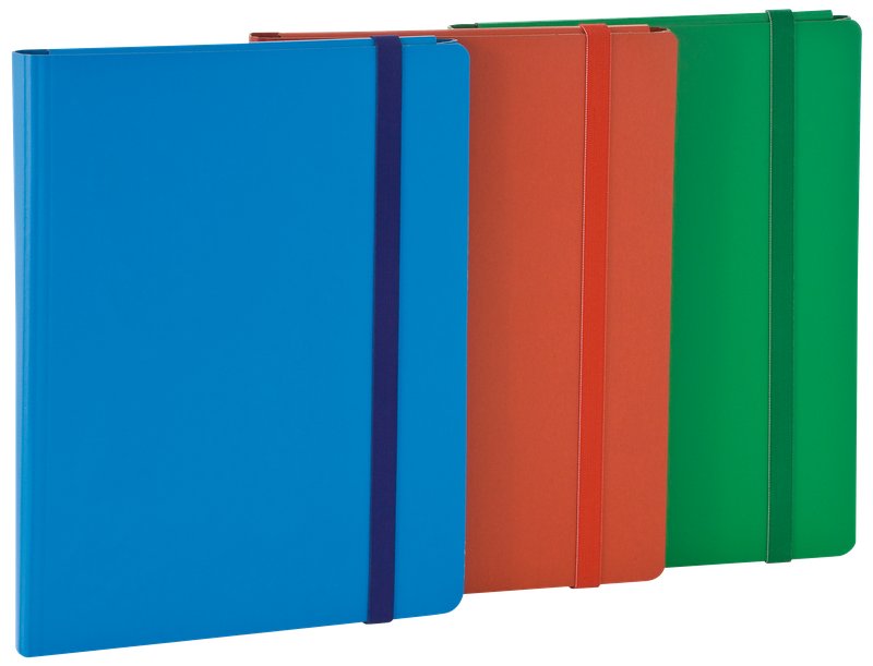 Cartellina con elastico - cartoncino fibrone - 34x24 cm - verde