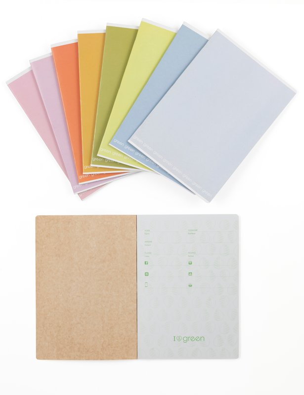 Quaderno I Love Green - Rigatura 4M - Quadretto da 4mm - carta riciclata 100% - 80g - A4 - copertine assortite