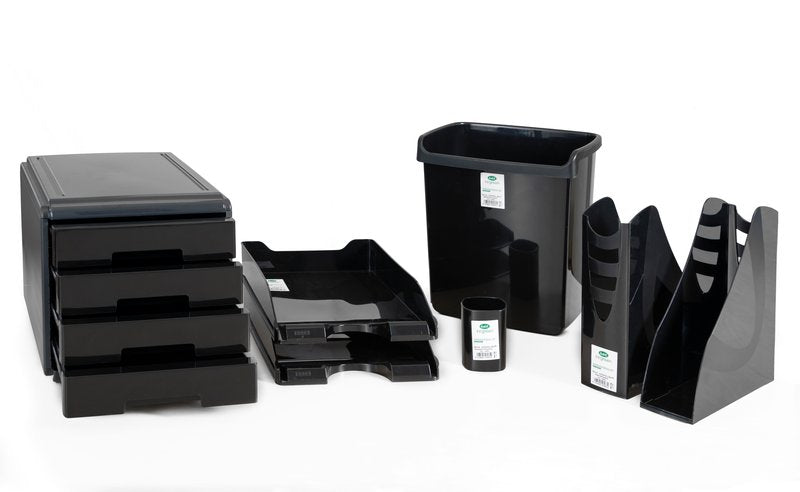 Vaschetta portacorrispondenza - plastica rigenerata - nero
