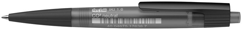 Penna a sfera a scatto IKI 1.6 - tratto large - colore nero - CO2 Neutral