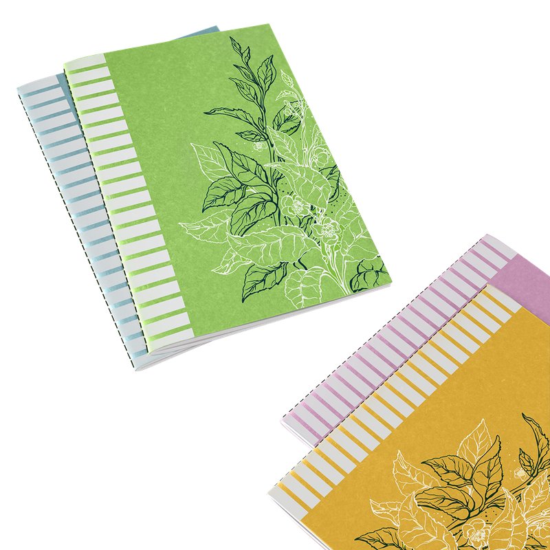 Quaderno - carta riciclata - A4 - senza righe - colori assortiti