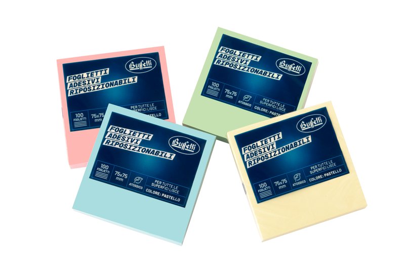 Foglietti adesivi riposizionabili Tak-To - 75x75 mm - Pastello