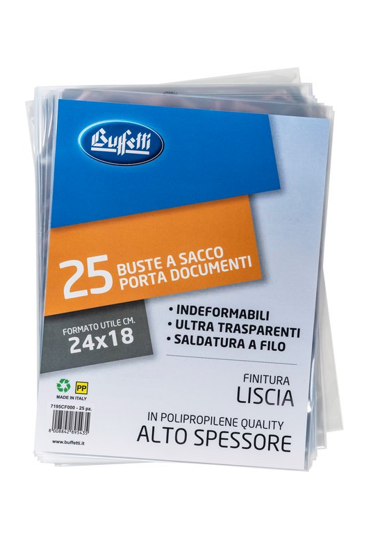 Buste a sacco - Polipropilene - 24x18 cm -  lisce - alto spessore