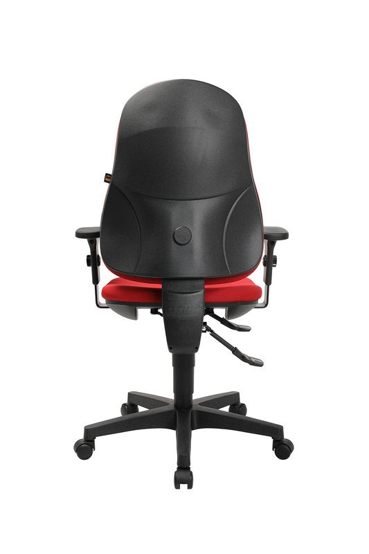 Sedia operativa Shelley - braccioli inclusi - tessuto -  rosso chianti
