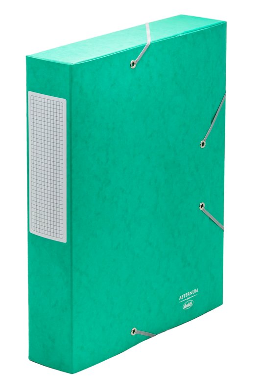 Scatola progetti con elastico angolare Aeternum - dorso 6 cm - 33x25 cm - verde