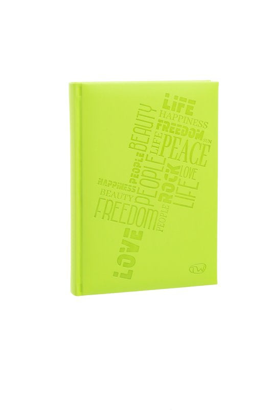 Agenda giornaliera in sintetico, blocco fisso - 2027 - 14,5x20,5 cm - verde mela