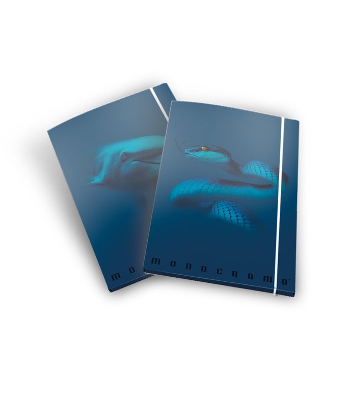 Cartellina a 3 lembi Monocromo Blue