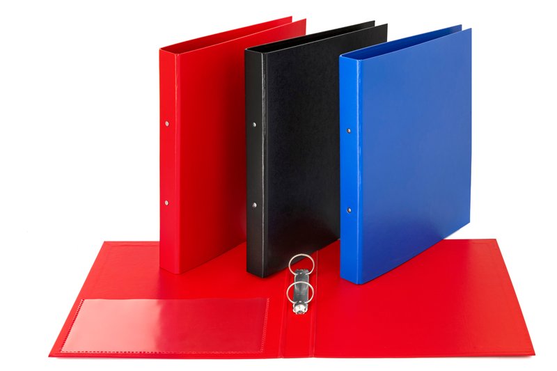 Cartella - 2 anelli tondi - Diametro 30 mm - 30x22- blu