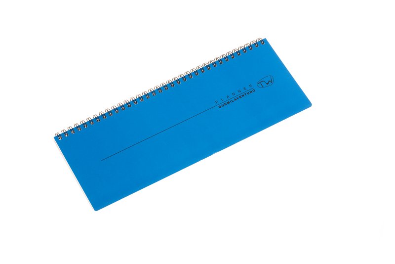 Planner settimanale con spirale - 12 mesi orizzontale - in sintetico - blocco fisso -  2027 - colori assortiti 29,2x10,3 cm