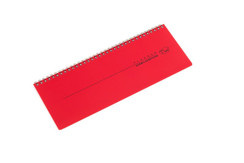 Planner settimanale con spirale - 12 mesi orizzontale - in sintetico - blocco fisso -  2027 - colori assortiti 29,2x10,3 cm