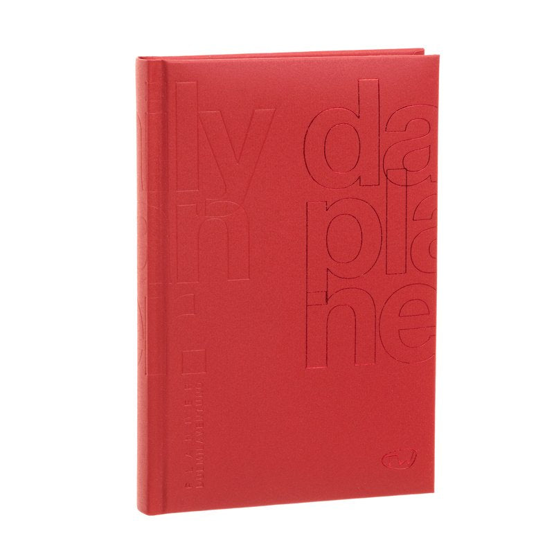 Agenda giornaliera 12 mesi - 2027 - 11x16,5 cm - sab/dom accoppiati - rosso