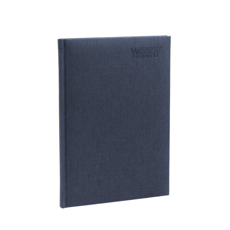 Agenda settimanale tavolo 12 mesi - 2027 - 17x24 cm - copertina sintetico - interno fisso - blu