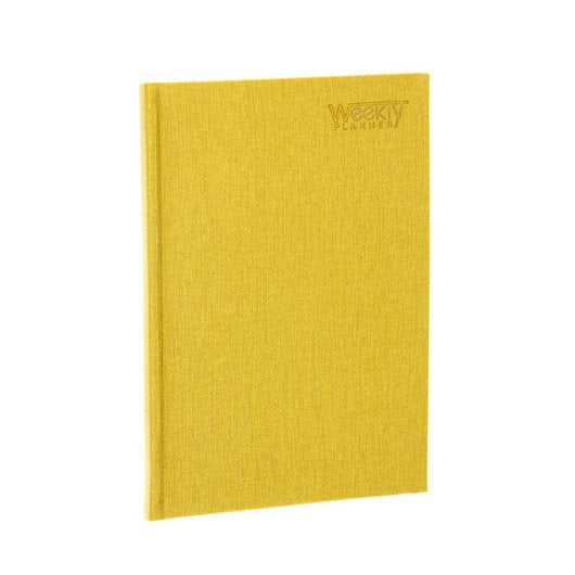 Agenda settimanale tavolo 12 mesi - 2027 - 17x24 cm - copertina sintetico - interno fisso - verde lime