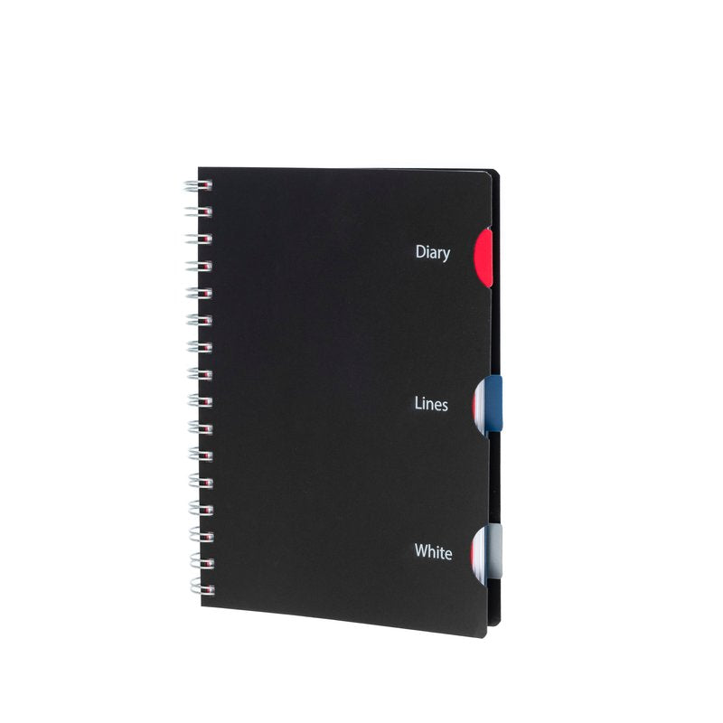 Settimanale + notes a righe e bianco - 2027 -  f.to 14,5x20,5 cm