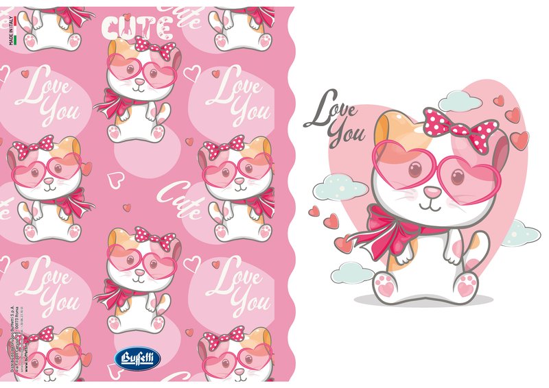 Maxiquaderno CUTE - Rigatura 0Q - Quadretto da 5mm con margine - 80 g - A4 - copertine assortite