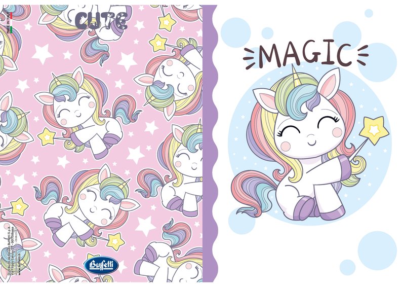 Maxiquaderno CUTE - Rigatura 0Q - Quadretto da 5mm con margine - 80 g - A4 - copertine assortite