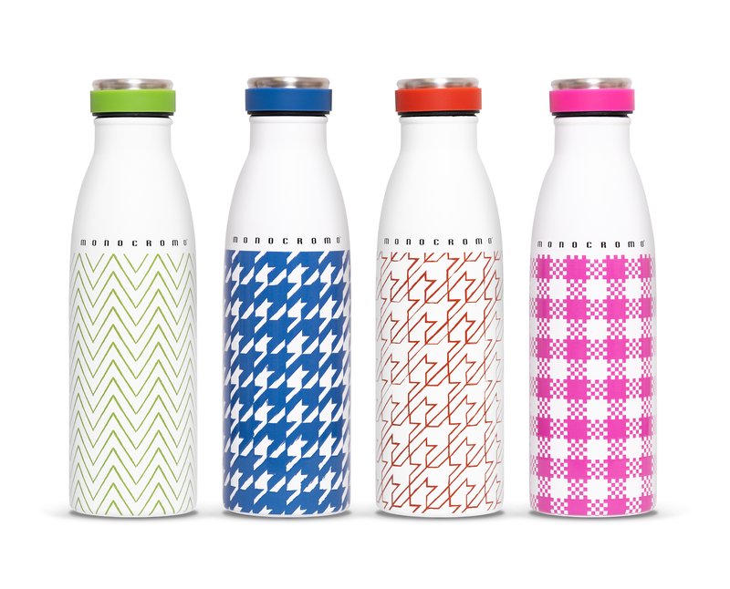 Borraccia MONOCROMO PATTERN, capacità 0,5 litri,BPA free - verde