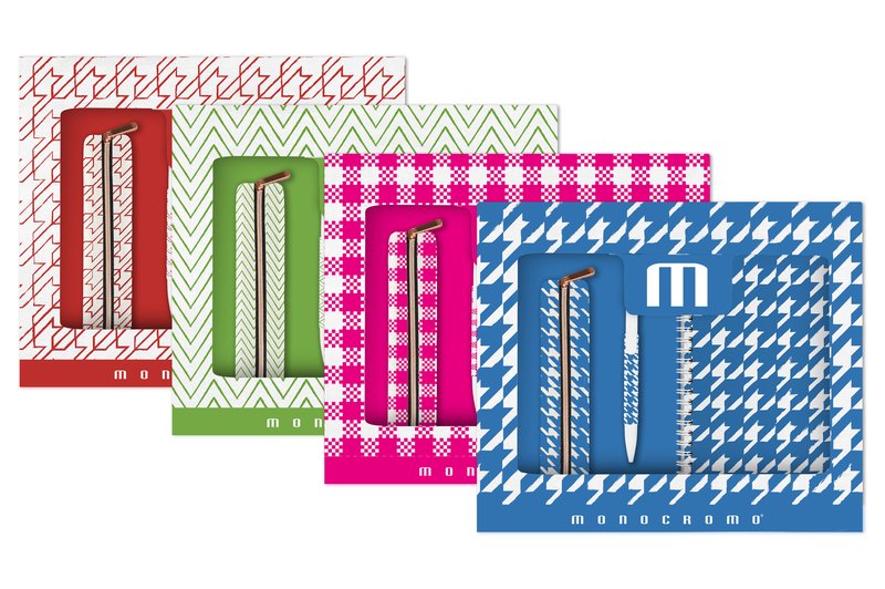 Set regalo MONOCROMO PATTERN, gift box - rosso