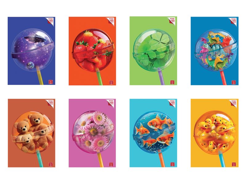 Quaderno LOLLIPOP WORLD - 0Q - Quadretto da 5mm con margine