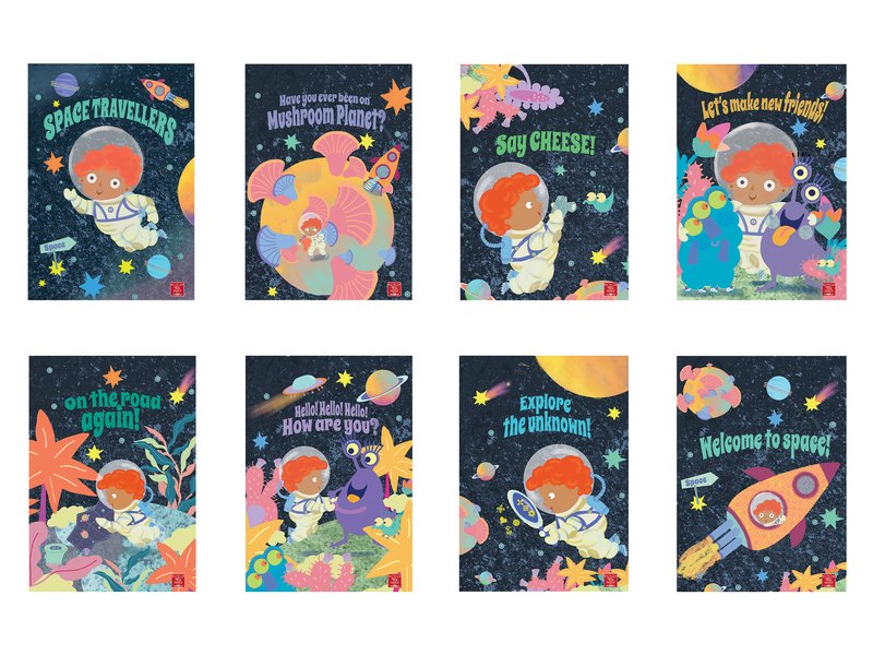 Maxi Quaderno SPACE TRAVELLERS  - 0A - Righe 1a e 2a elementare